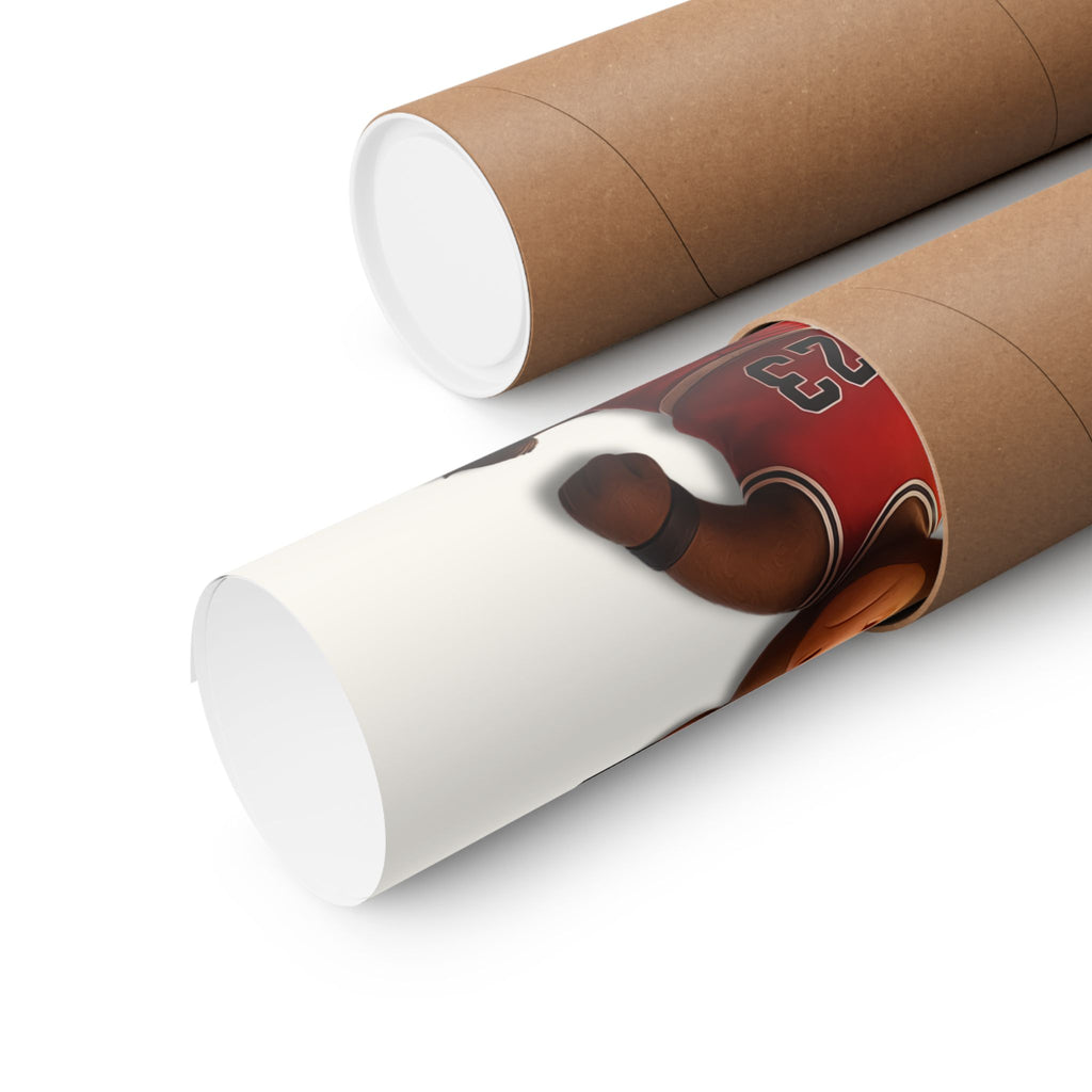 Cute Basketball Bull Matte Vertical Poster